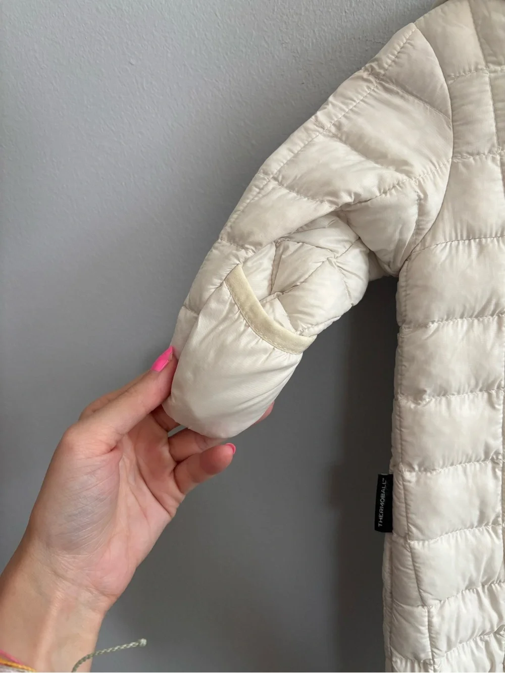 The North Face infant thermoball echo baby bunting 0-3m months beige